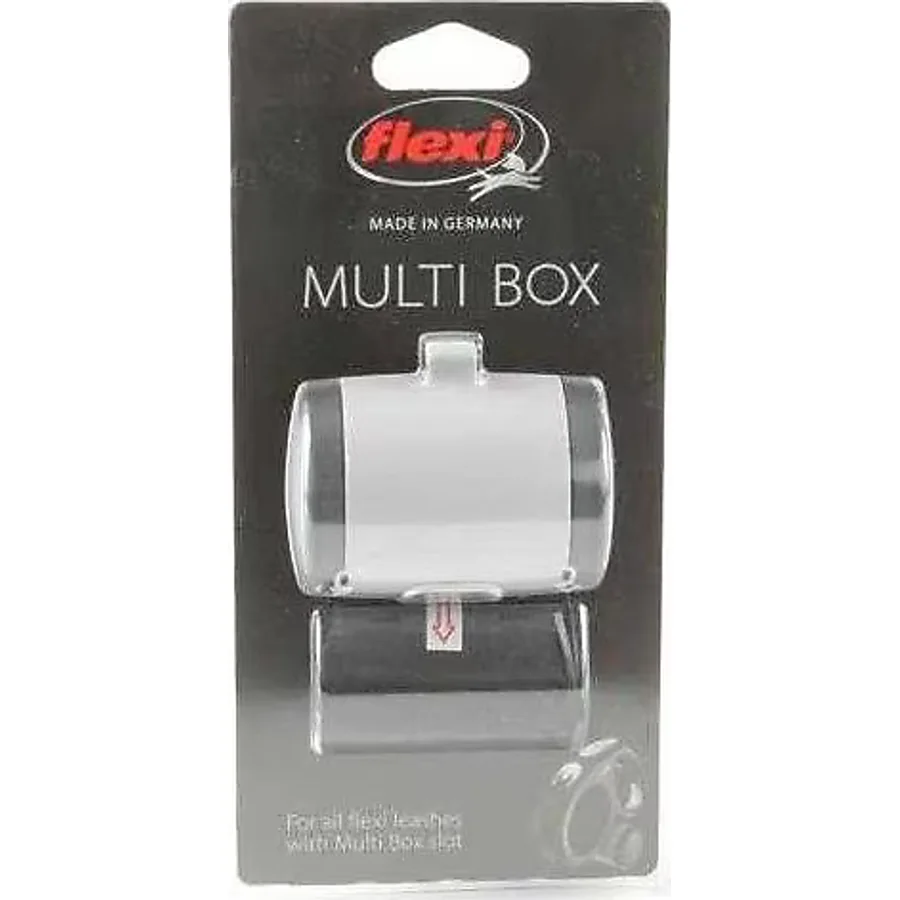 Flexi Multi Box Tasma Aparatı Ödül Maması Saklama Kabı - Gri