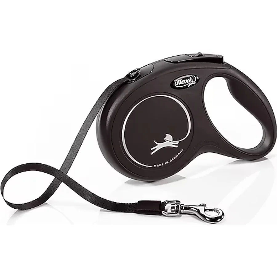 Flexi New Classic 5 m Şerit Medium Siyah Otomatik Köpek Tasması