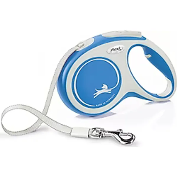 Flexi New Comfort 5 m Şerit Medium Mavi Otomatik Köpek Tasması