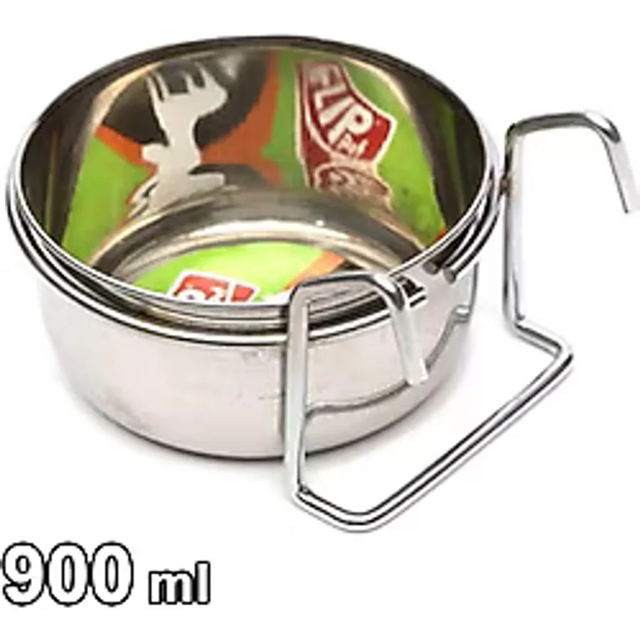 Flip Askılı Metal Kuş Yemliği 900 Ml, 30 oz