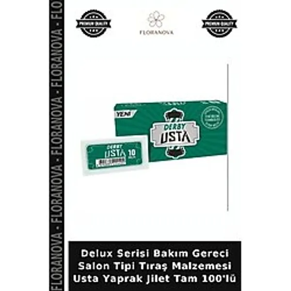 Floranova Delux Serisi Bakım Gereci Salon Tipi Tıraş Malzemesi Usta Yaprak Jilet Tam 100'LÜ