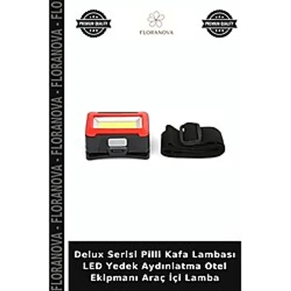 Floranova Delux Serisi Pilli Kafa Lambası LED Yedek Aydınlatma Otel Ekipmanı Araç Içi Lamba