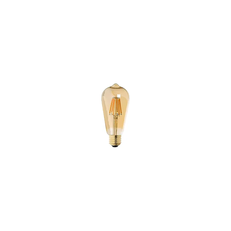 Floresan Ampuller Rustik Led Ampül E27 Duy Armut Tipi St64 Model 4w Amber Rengi Erd-31