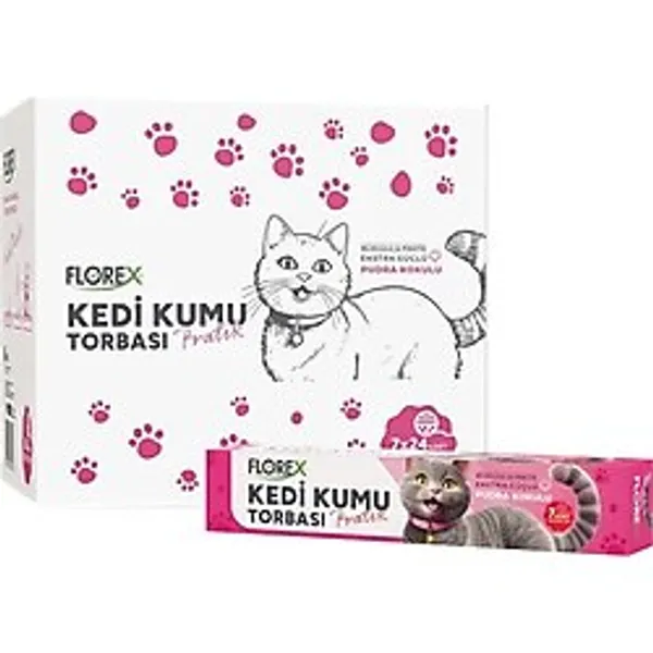 Florex L-2001 Kedi & Evcil Hayvan Kumu Torbası Pudra Kokulu (7 Adet)- 20'Li Paket