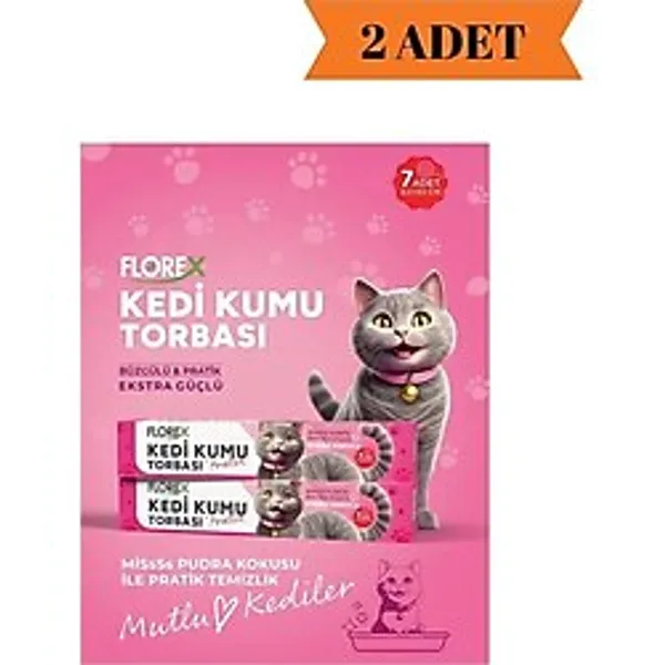 Florex Pudra Kokulu Kedi Kumu Torbası 82x50cm/ 7 Adet X 2 Adet diger