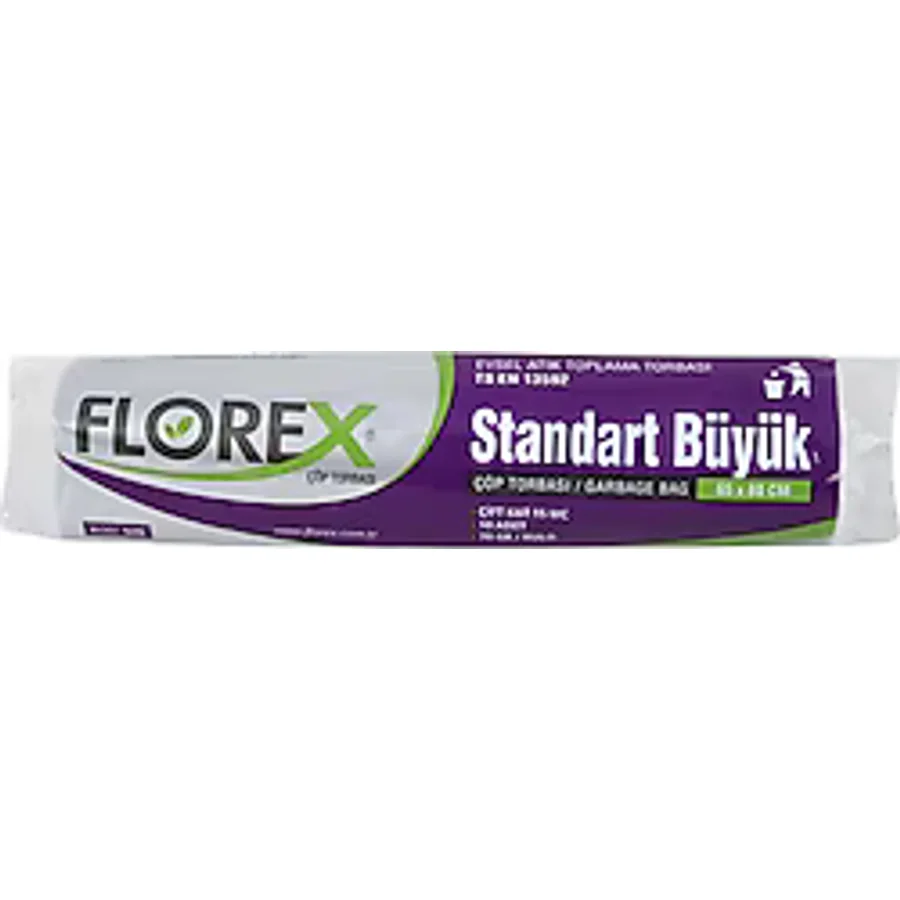 Florex Standart Büyük Boy Çöp Poşeti 10'lu 5 Adet