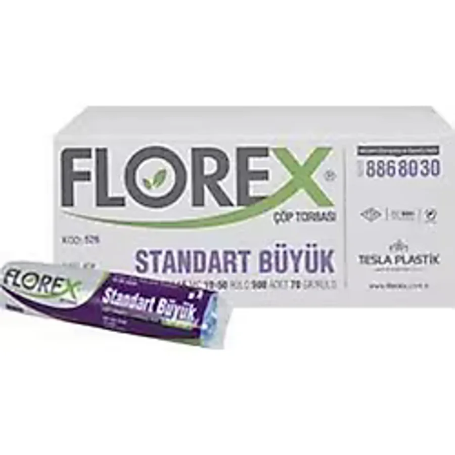 Florex Standart Büyük Boy Çöp Poşeti 10'lu 50 Adet