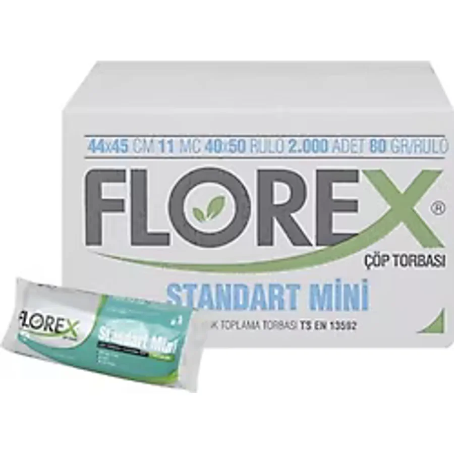 Florex Standart Mini Boy Çöp Poşeti 40'lı 50 Adet