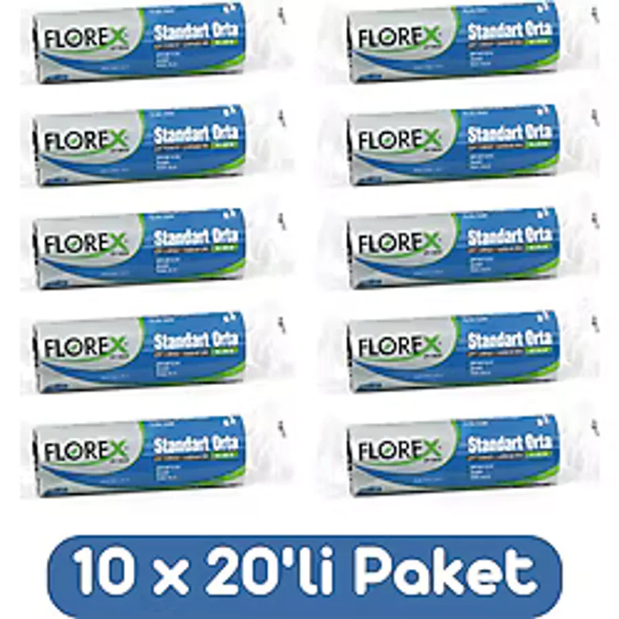 Florex Standart Orta Boy Çöp Poşeti 20'li 10 Adet