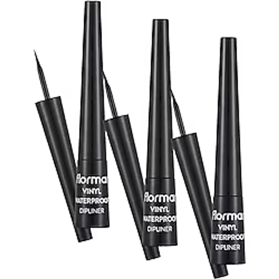 Flormar Suya Dayanıklı Parlak Dipliner Siyah Waterproof Dipliner 001 Black (3 paketi)
