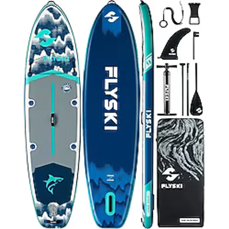 FLYPARK 335 cm x 90 cm Şişme Paddle Board - Sup Board 195 kg Taşıma Kapasiteli Aile & Yoga SUP