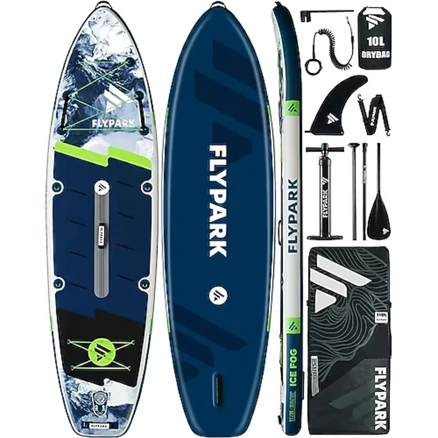 FLYPARK 335x89x15 cm Şişme Paddle Board - Şişme Sup Board 195 kg Taşıma Kapasiteli Aile & Yoga SUP Şişme Sörf Tahtası