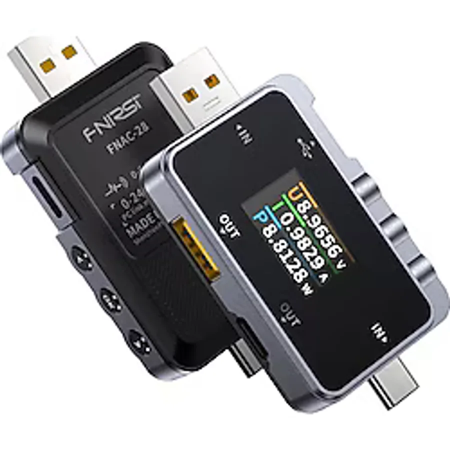 Fnirsi FNAC-28 2'si 1 Arada Tip-C USB Test Cihazı Dijital Voltmetre Ampermetre