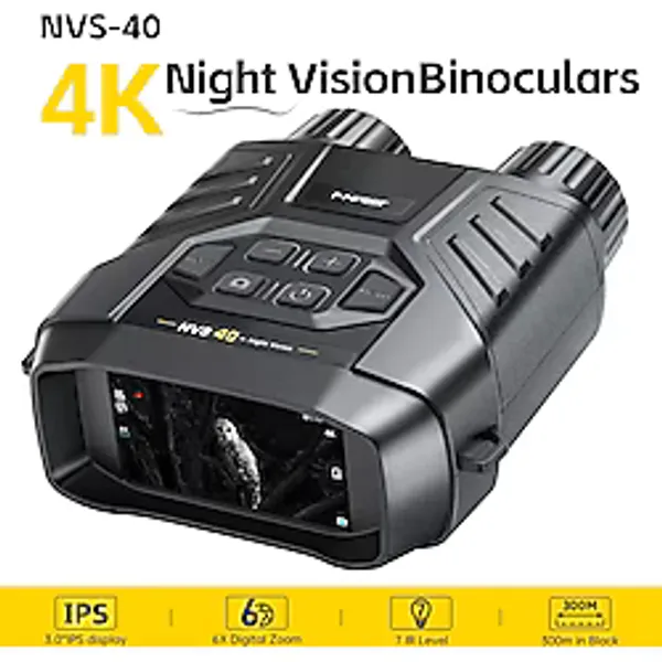 Fnirsi Nvs-40 4K Hd Gece Görüşlü Dürbün Kızılötesi 6x Dijital Zoom