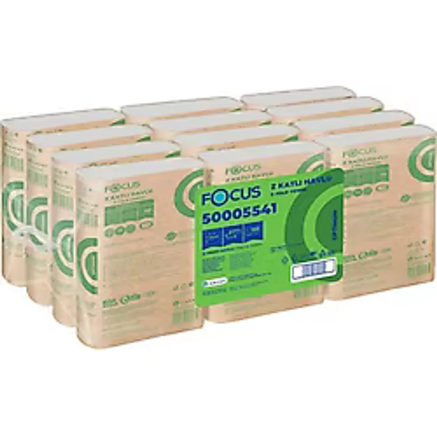 Focus Optimum Z Katlama Kağıt Havlu Çift Katlı 20 x 20 cm 150 Yaprak - 12 Adet