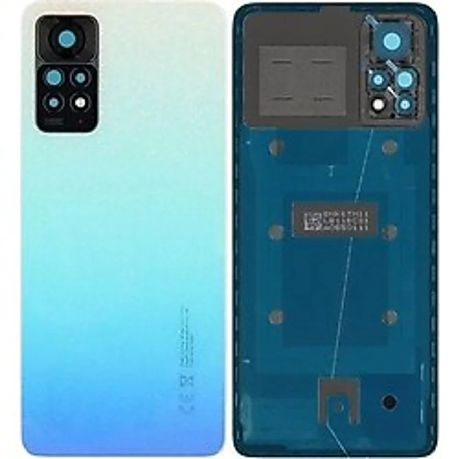 Fodos Redmi Note 11 Pro 4G Uyumlu Arka Pil Batarya Kapağı Kamera Lensli Mavi
