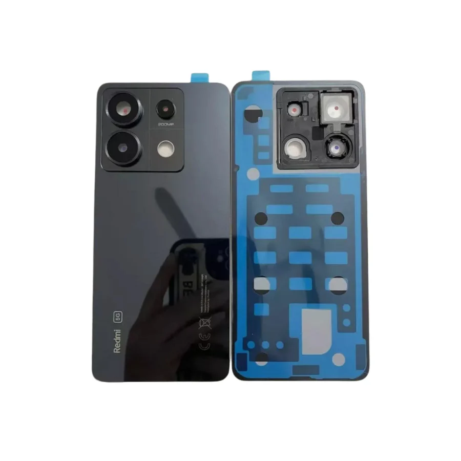 Fodos Xiaomi Uyumlu Redmi Note 13 Pro 5G Arka Pil Batarya Kapağı Kamera Lensli 2312DRA50G Siyah