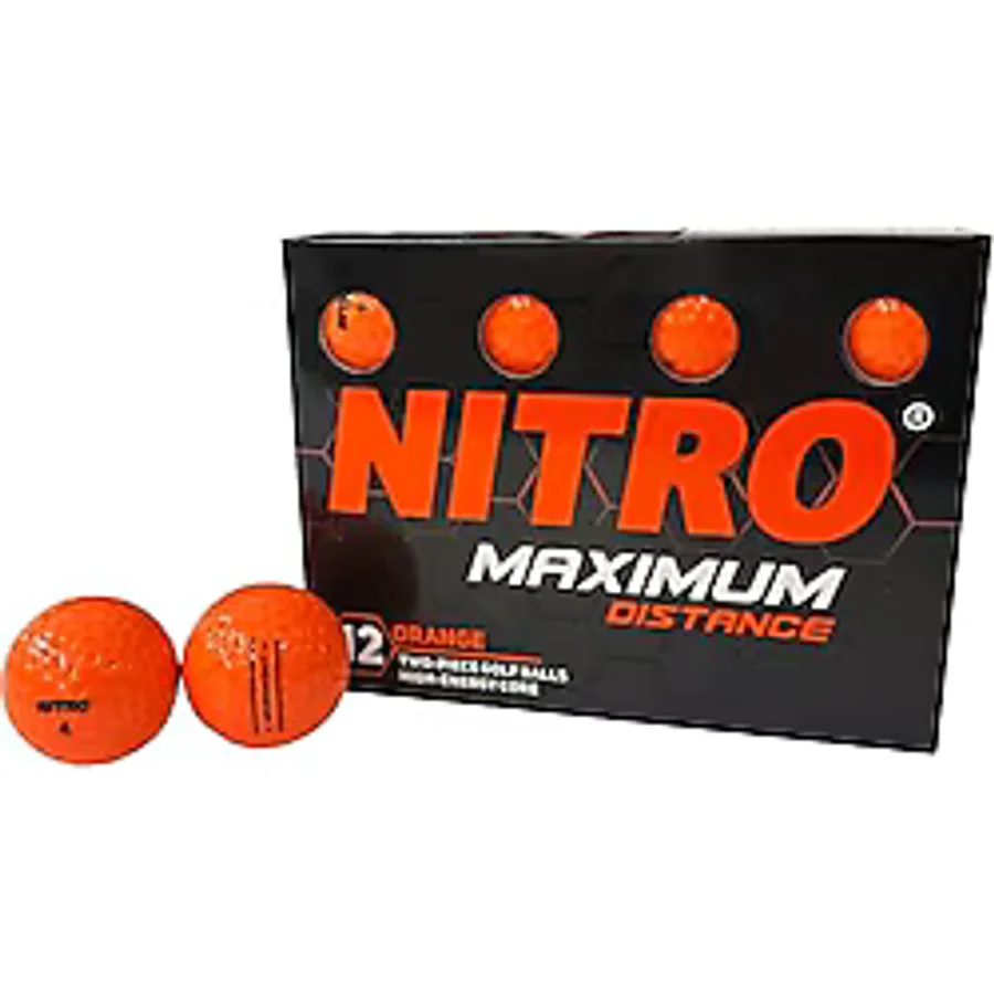 FOG Nitro Golf Nitro maksimum mesafe Golf Topu (12 adet) Turuncu