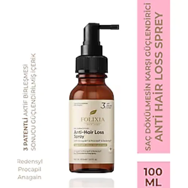 Folixia Anti Hair Loss Spray 100Ml Yoğun Saç Bakım Spreyi (Dermaroller Hediyeli)