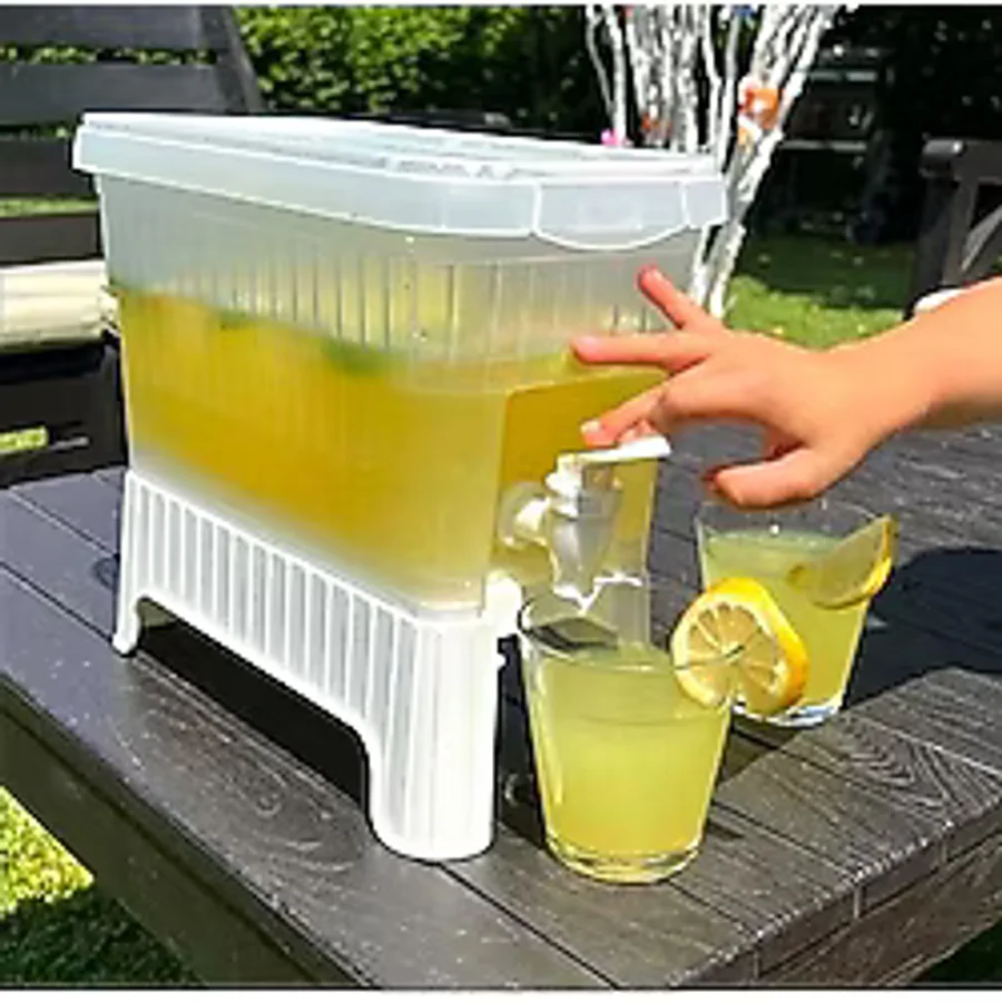 Foly Life Musluklu ve Ayaklı Buzdolabı İçi Seyyar Su ve Limonata Sebili - Beyaz