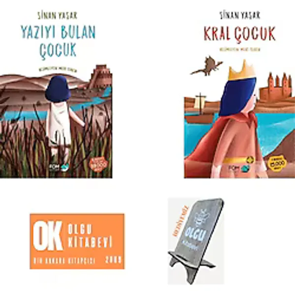 Fom Kitap Yazıyı Bulan Çocuk - Kral Çocuk / Sinan Yaşar - 2 Kitap Set (Telefon Tutucu Hediye)
