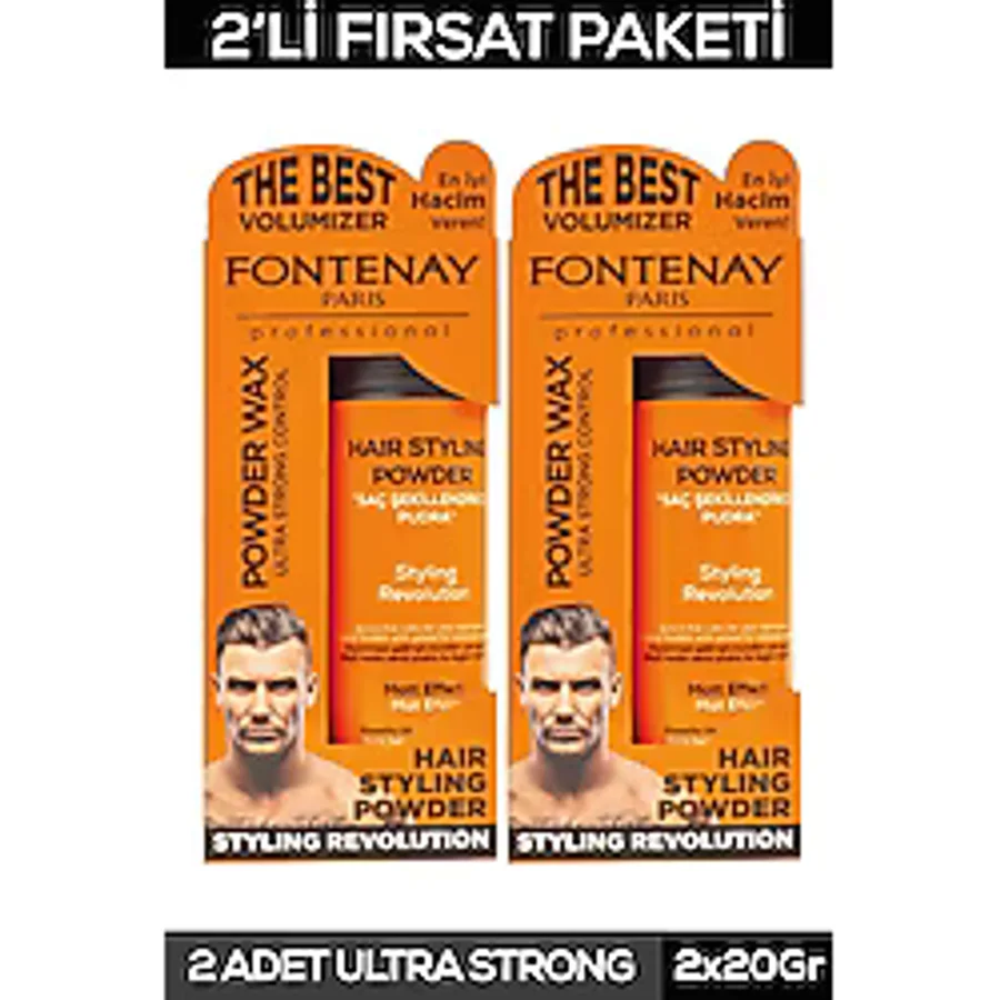 FONTENAY SAÇ ŞEKİLLENDİRİCİ PUDRA TOZ WAX ULTRA STRONG TURUNCU 20GR X2