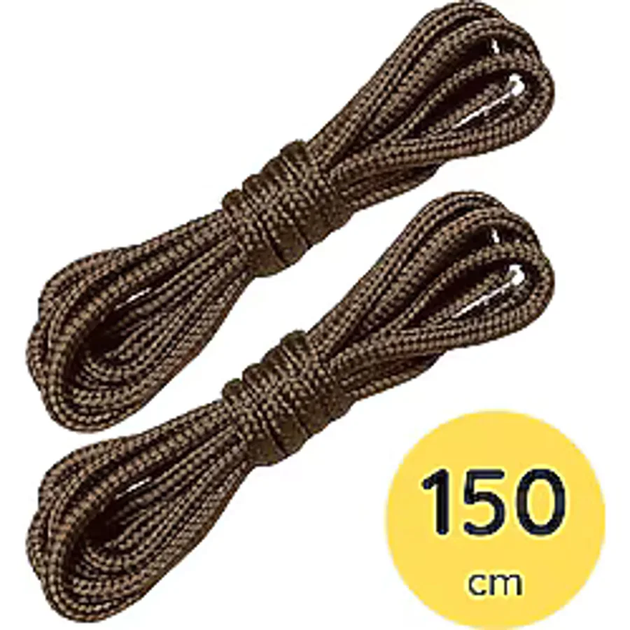 Foottab 150 Cm Kahve Yuvarlak Bot Bağcığı, Fitilli Dayanıklı Sağlam Bağcık, Ayakkabı Bağcığı Bağı Ipi