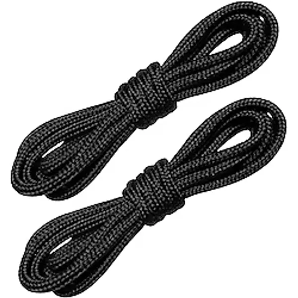 Foottab 150 Cm Siyah Yuvarlak Bot Bağcığı, Fitilli Dayanıklı Sağlam Bağcık, Ayakkabı Bağcığı Bağı Ipi