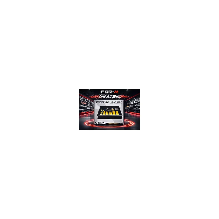 For-X XCAP-20F 20 Farat Amfi Kapasitör 7500 W Güç Çıkışı 2 Kanal Yüksek Performans 190 x 155 x 47,5 mm