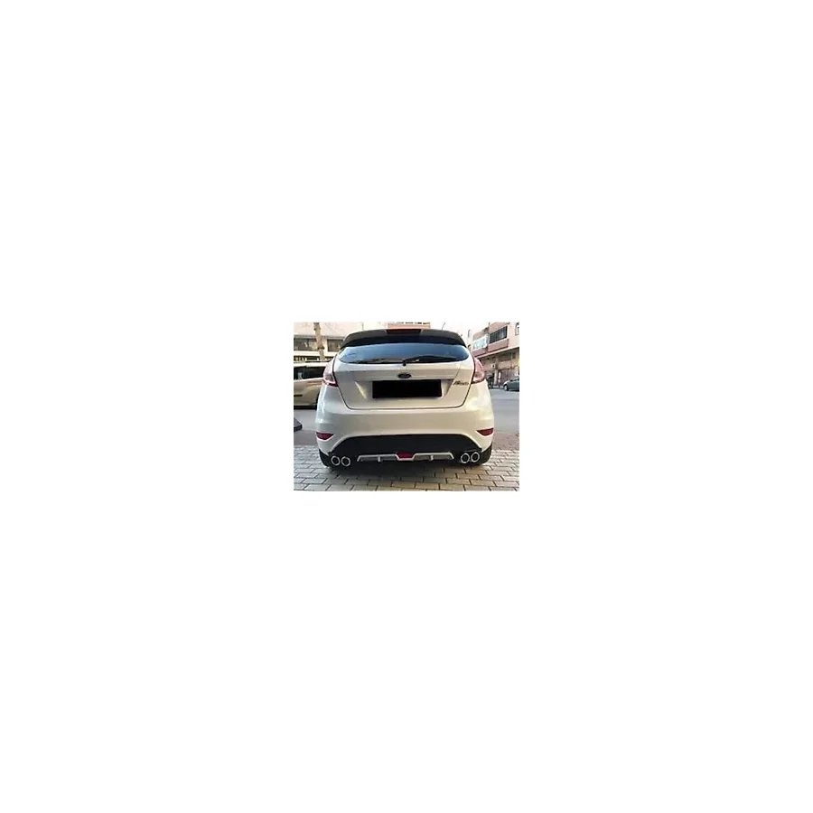 Ford Fiesta Difizör Çift Egzoz Görünümlü Gri Arka Tampon Eki