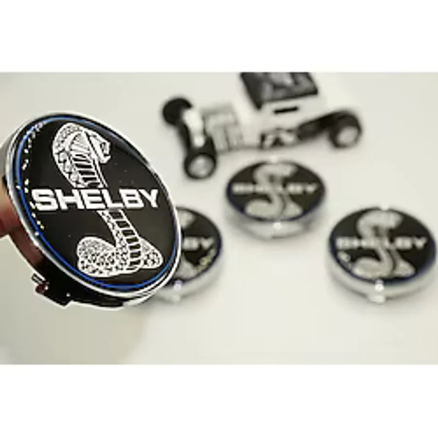 Ford Mustang Shelby Kobra Logo Jant Göbeği Kapak Seti 60Mm