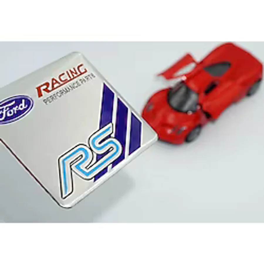 Ford RS Racing Devolopment Krom Metal 3M Bagaj Plaka Logo Amblem
