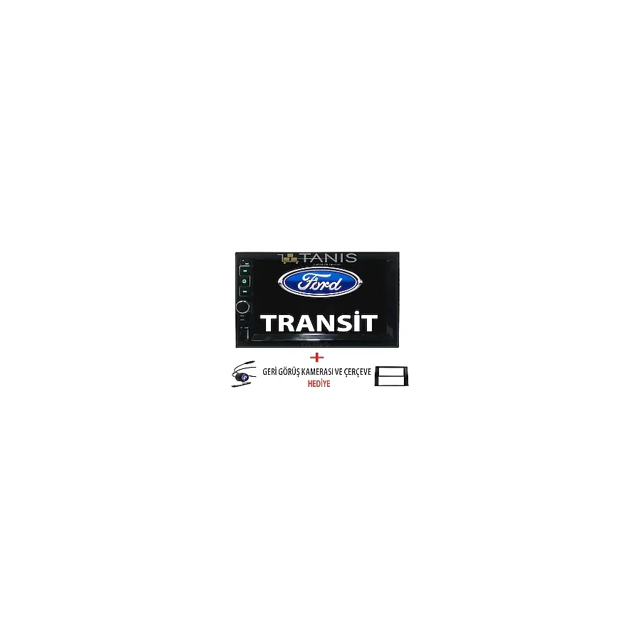 Ford Transit Multimedya 7'' Double Teyp Çerçeveli BT/USB/Mirrorlink Dokunmatik Ekranlı Oto Teyp