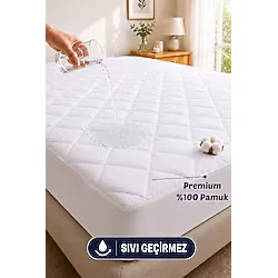 Formeya Kapitone Fitted Full Kenar Su Sıvı Geçirmez %100 Pamuk Yatak Koruyucu Alez Tek Çift Battal (16 Ebat)