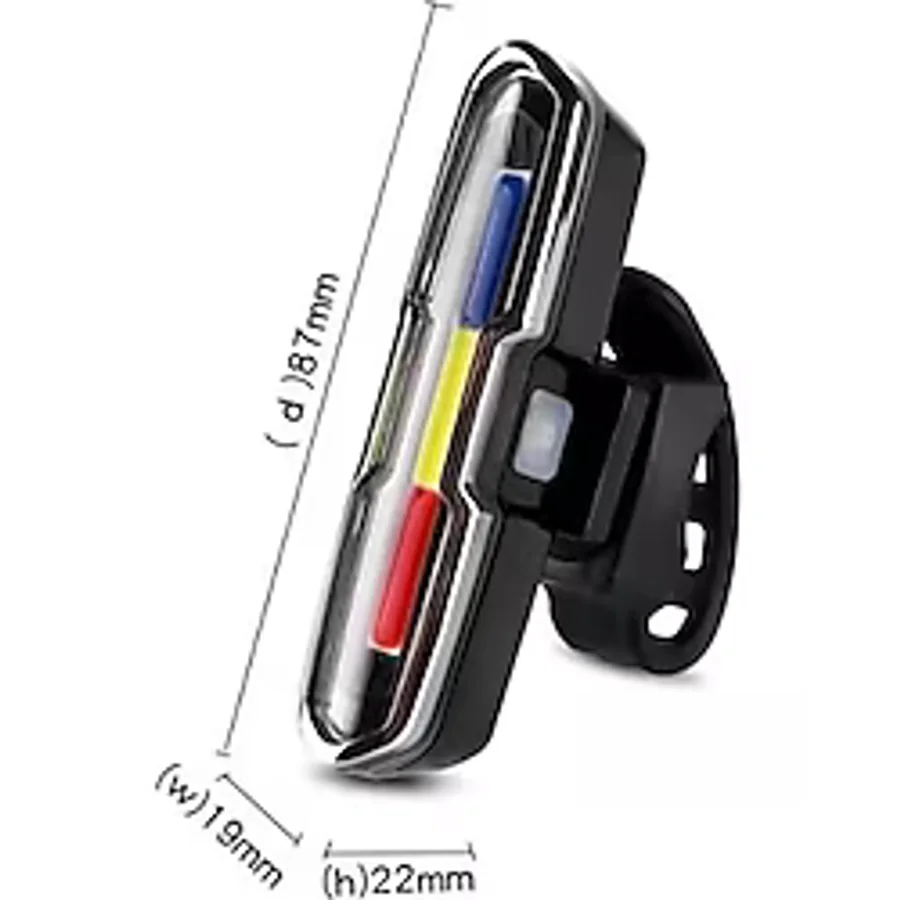 Forte GT Mavi Kırmızı Beyaz Çakarlı Usb Şarjlı Bisiklet Stop Lambası
