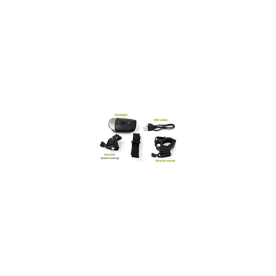 Forte GT Superl Lava 300lm Bisiklet Ön Işık Usb Kask ve Gidon Farı Xbyc 6126