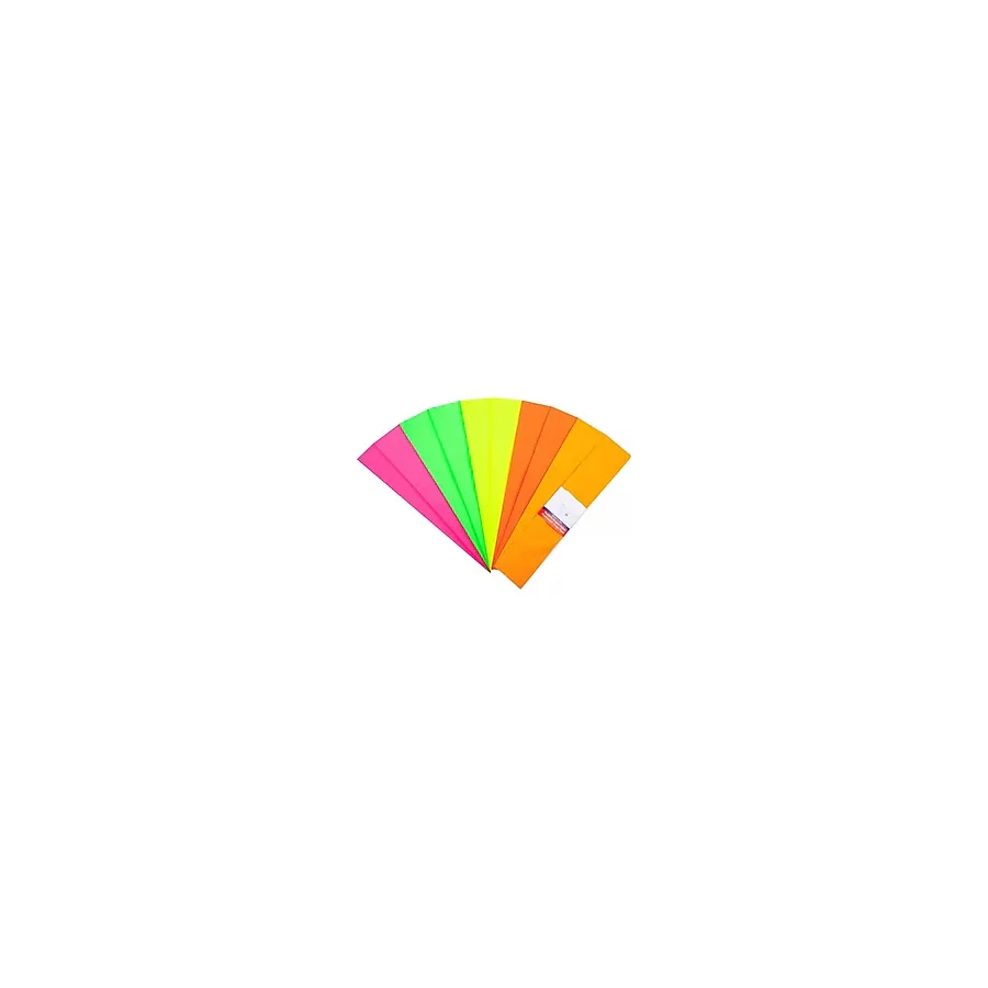 Fosforlu Neon Krapon Kağıdı 5 Renk 10 Adet 50 Cm X 200 Cm.