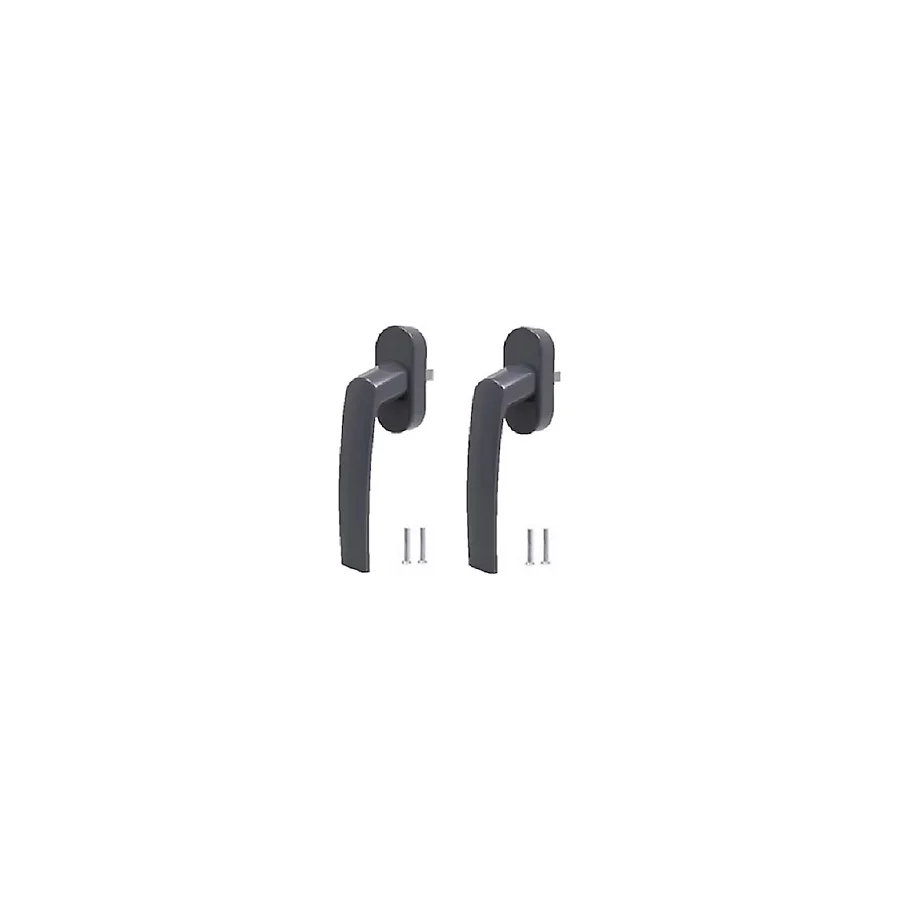 Four Season 2 Adet Antrasit Gri Renkli Aluminyum Döküm Boyalı Pvc Pimapen Pencere Kolu - Çift Yönlü/Antrasit Gri