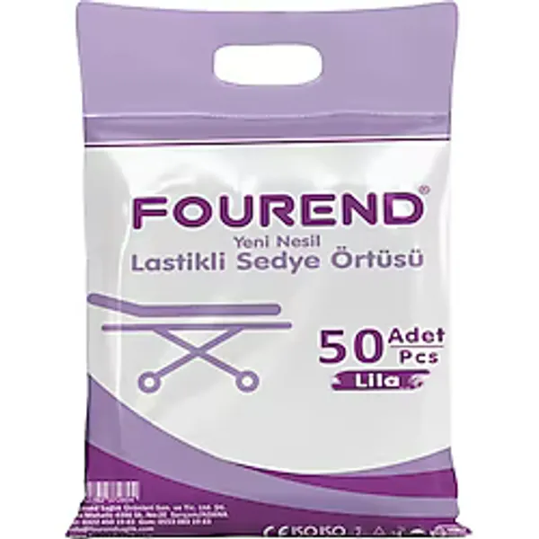 Fourend Yeni Nesil Lastikli Lila Sedye Örtüsü 50'li Paket