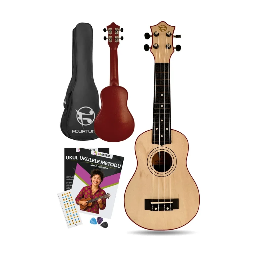 Fourtune Loki SP-21NT Soprano Naturel Ukulele Seti (Başlangıç Seviye) (Naturel)