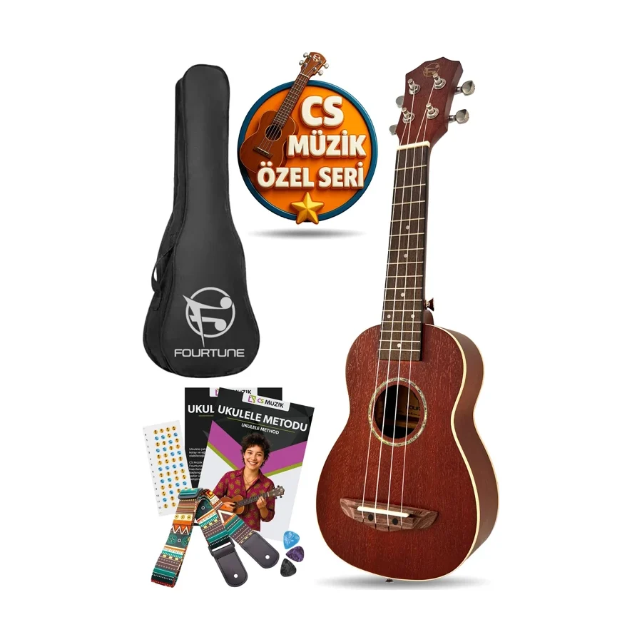 Fourtune Sydra UKS-21MN Soprano Ukulele Maun Hakiki Ağaç (ÖZEL SERİ)
