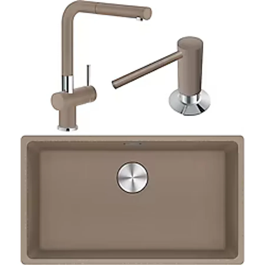 Franke Maris MRG 210/110-72 Oyster Granit Eviye + Active Plus Doccia Batarya Seti