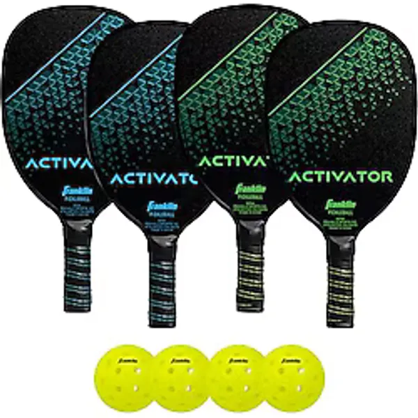 Franklin Sports - Ahşap Pickleball Kürek 4 Oyuncu Kürek ve Top Seti - ABD Pickleball (USAPA) Onaylandı