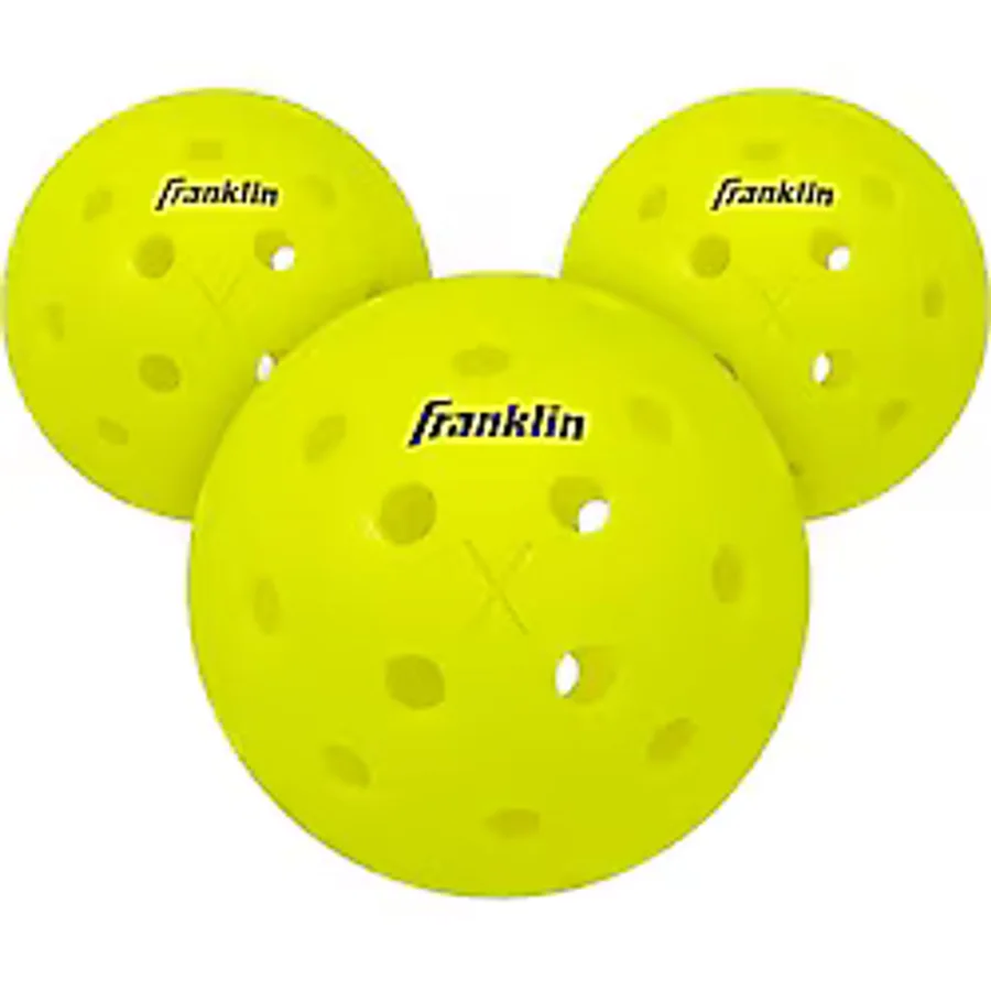 Franklin Sports Dış Mekan - X-40 Pickleball Topları - ABD Pickleball (USAPA) Onaylandı - 3 Paket Dış Turşu Topları - Optik Sarı - ABD Açık Topu