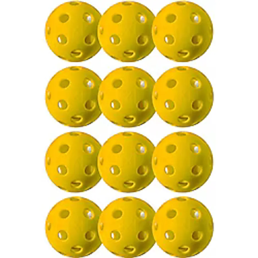 Franklin Sports X-26 Pickleballs - İç mekan - 12 adet - ABD Pickleball onaylı - Sarı