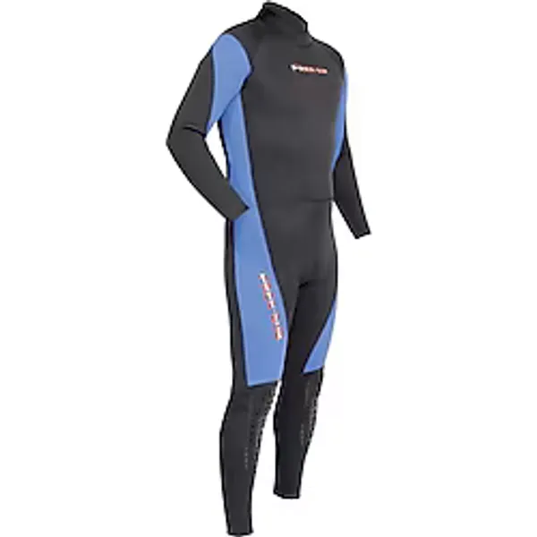 Free-Sub 3mm Klasik Sörf Scuba Tüplü Dalış Elbisesi Wetsuit Siyah - Mavi Renk Erkek Kullanıcı İçin - XL