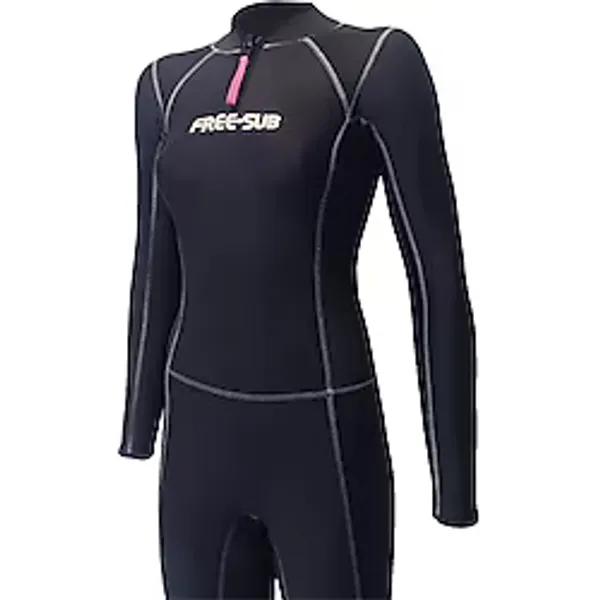 Free-Sub 3mm Typhoon Kadın Yüzme, Sörf, Scuba Tüple Dalış Elbisesi Wetsuit - Siyah