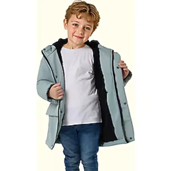 Freemen Spor Erkek Spor Çocuk Kürklü Su Ve Rüzgar Geçirmez Kapüşonlu 3 Cep Mont & Kaban & Parka