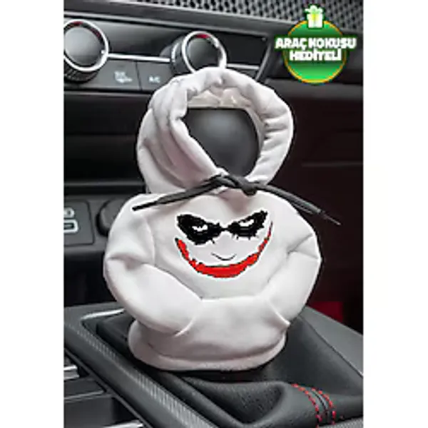 Freeyez DC Comics Joker Beyaz Vites Hoodie Araç Vites Kıyafeti Vites Poları Oto Aksesuarı Vites Topuzu