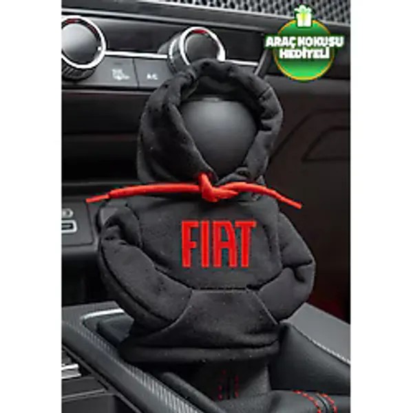 Freeyez Fiat Logo Siyah Kırmızı Vites Hoodie Araç Vites Kıyafeti Vites Poları Oto Aksesuarı Vites Topuzu